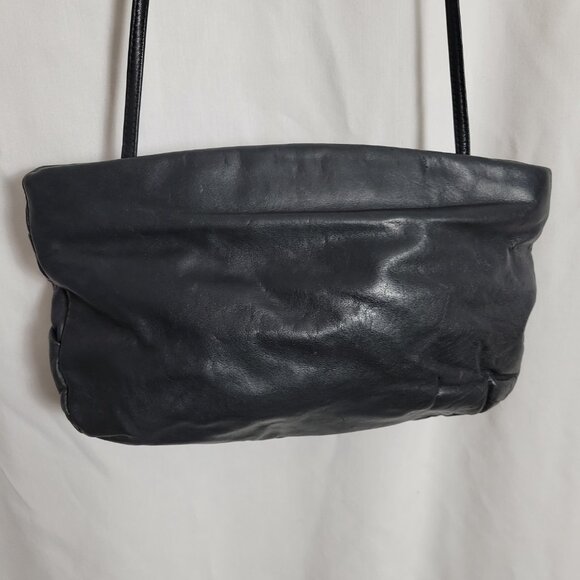 Crossbody Purse BRIE! Black Korea leather? shoulder retro classic timeless chic - Picture 5 of 13